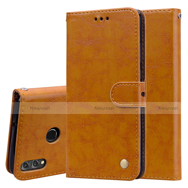 Leather Case Stands Flip Cover L06 Holder for Huawei Honor V10 Lite Orange