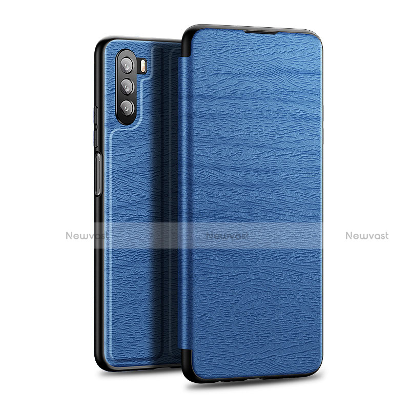 Leather Case Stands Flip Cover L06 Holder for Huawei Mate 40 Lite 5G Blue