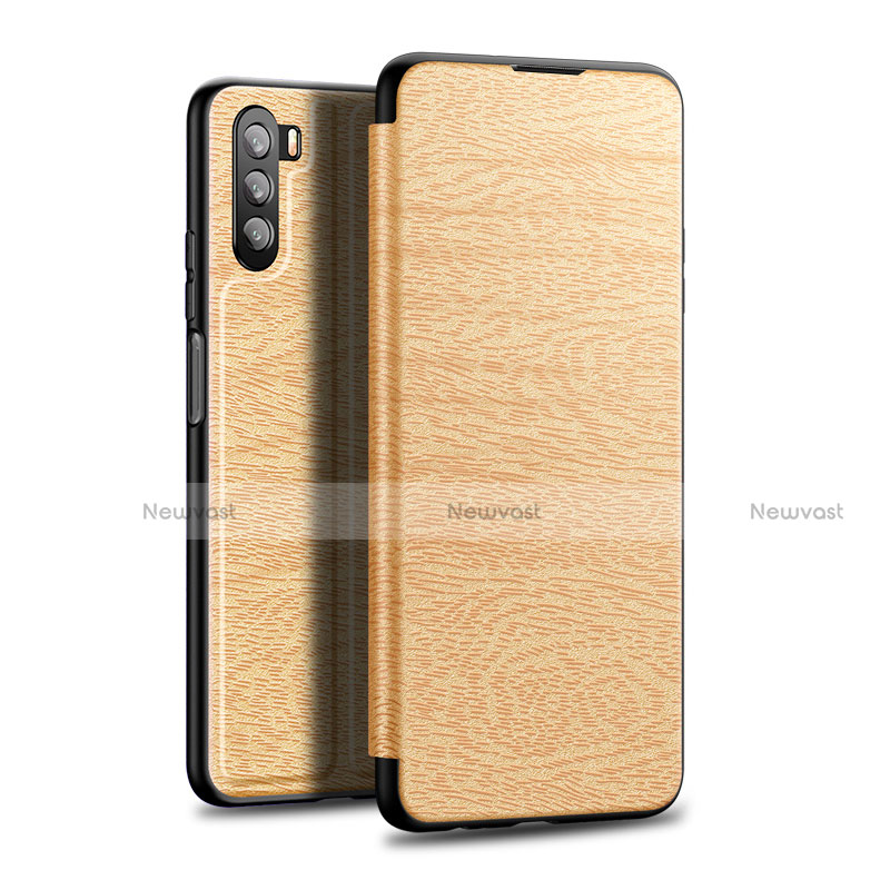 Leather Case Stands Flip Cover L06 Holder for Huawei Mate 40 Lite 5G Gold