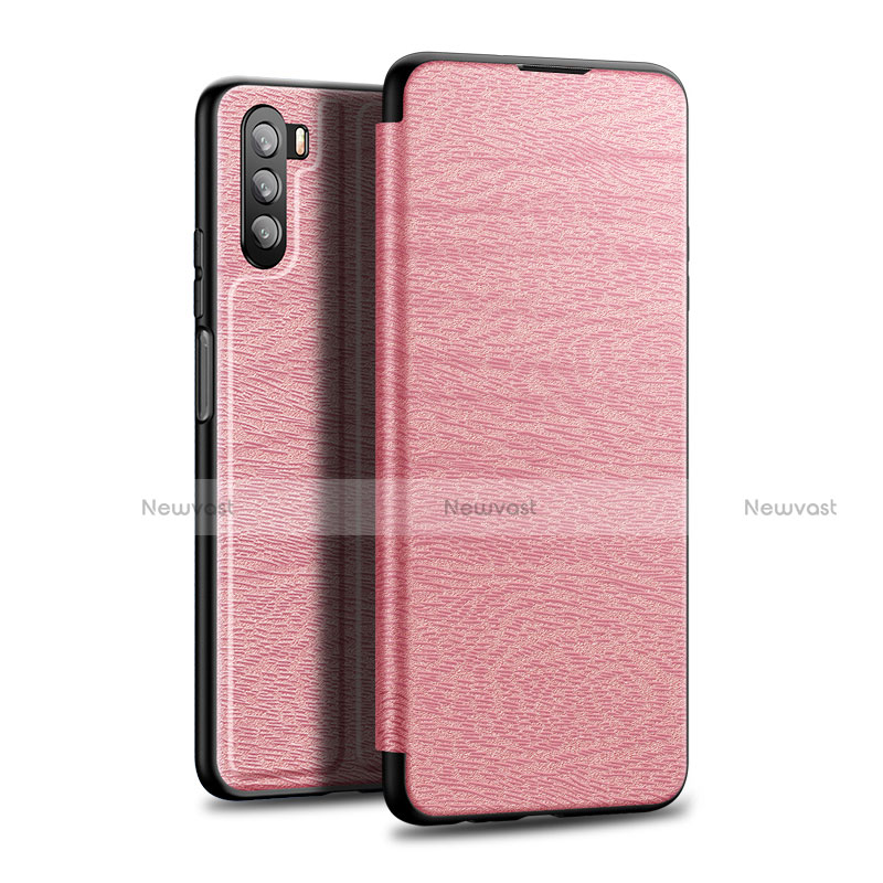 Leather Case Stands Flip Cover L06 Holder for Huawei Mate 40 Lite 5G Rose Gold