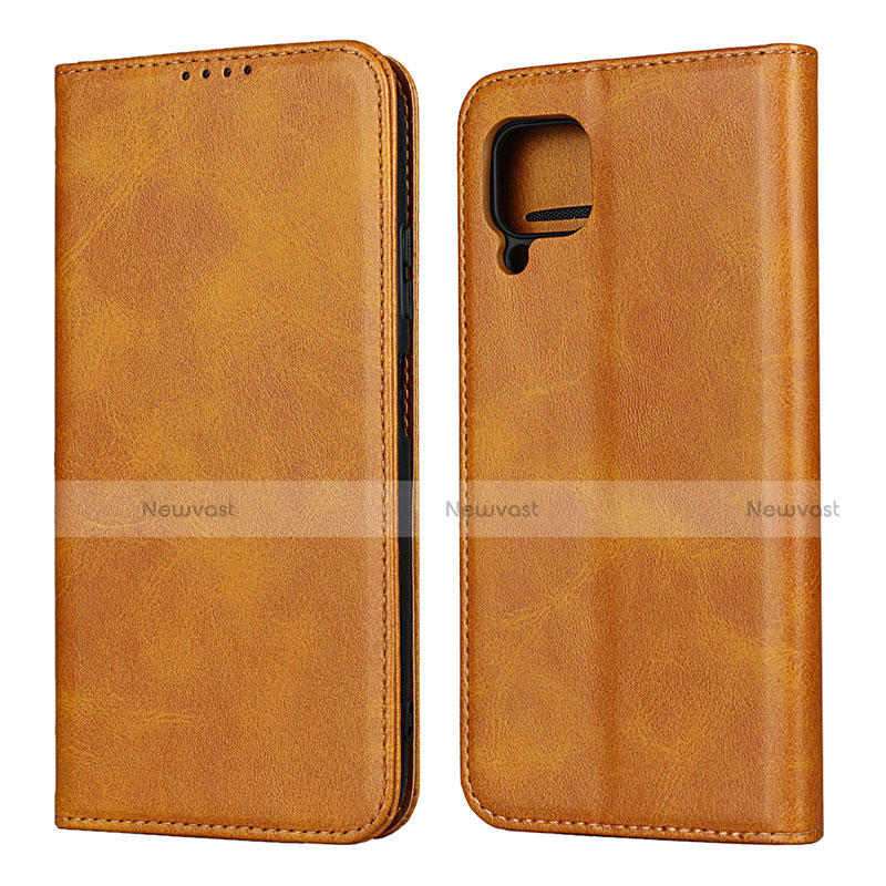 Leather Case Stands Flip Cover L06 Holder for Huawei Nova 6 SE Orange