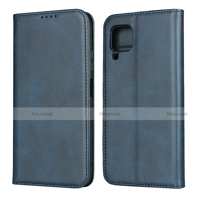 Leather Case Stands Flip Cover L06 Holder for Huawei Nova 7i Blue