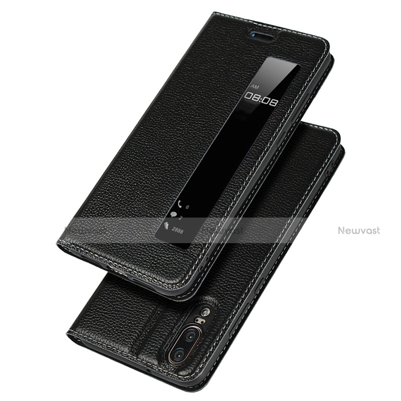 Leather Case Stands Flip Cover L06 Holder for Huawei P20