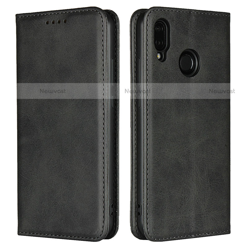 Leather Case Stands Flip Cover L06 Holder for Huawei P20 Lite Black