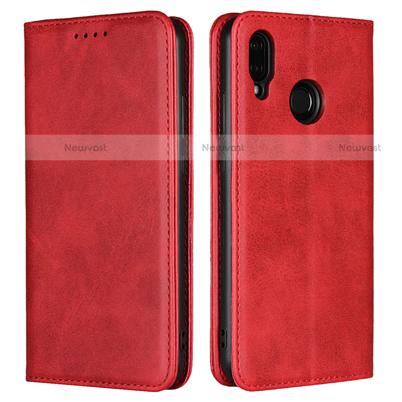 Leather Case Stands Flip Cover L06 Holder for Huawei P20 Lite Red