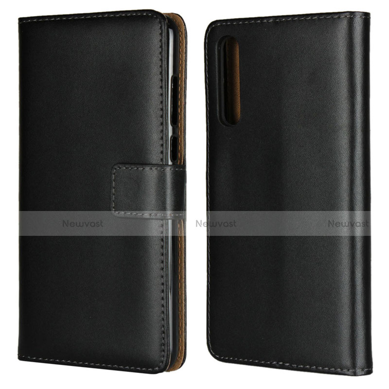 Leather Case Stands Flip Cover L06 Holder for Huawei P20 Pro Black