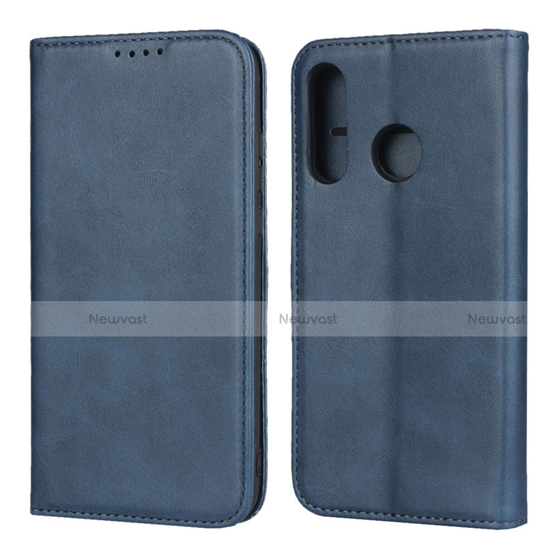 Leather Case Stands Flip Cover L06 Holder for Huawei P30 Lite Blue