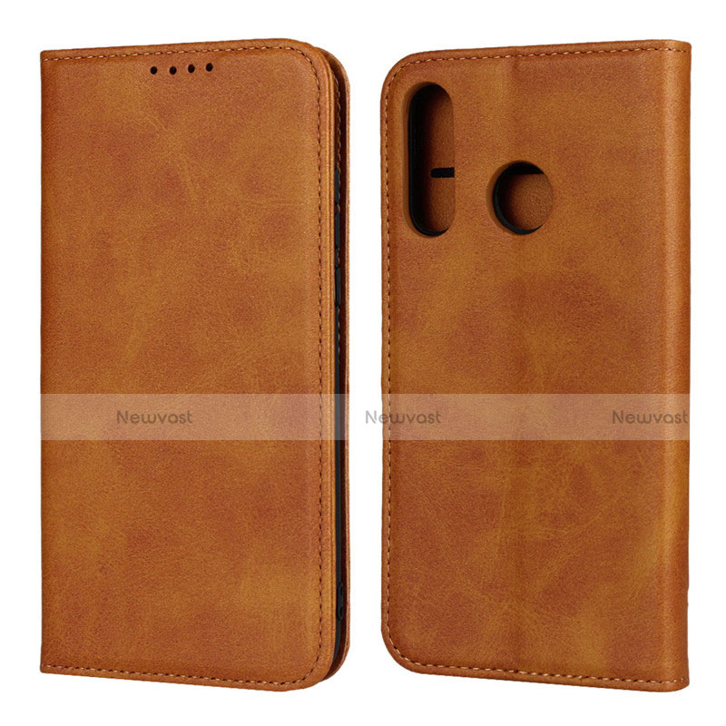 Leather Case Stands Flip Cover L06 Holder for Huawei P30 Lite Orange