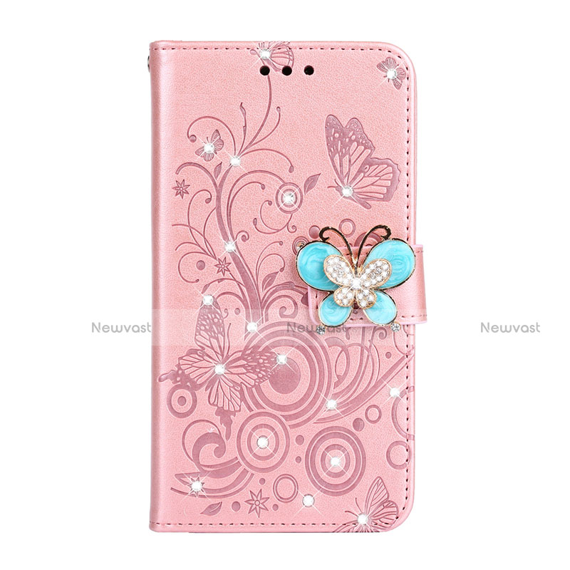 Leather Case Stands Flip Cover L06 Holder for Huawei P30 Pink