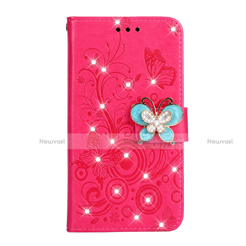 Leather Case Stands Flip Cover L06 Holder for Huawei P30 Red