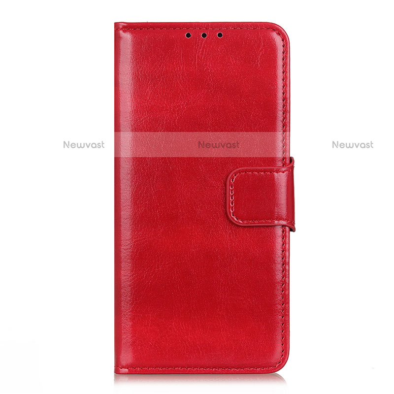 Leather Case Stands Flip Cover L06 Holder for Motorola Moto G 5G Plus Red