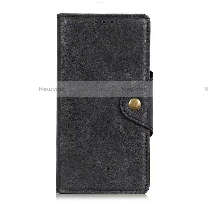 Leather Case Stands Flip Cover L06 Holder for Oppo Reno4 Z 5G Black