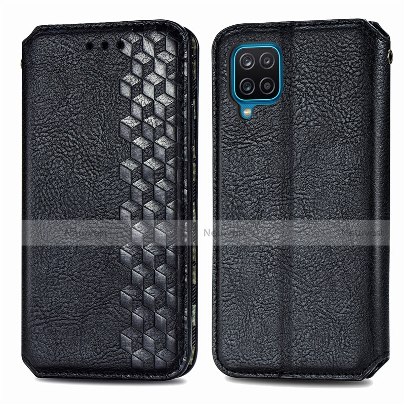 Leather Case Stands Flip Cover L06 Holder for Samsung Galaxy A12