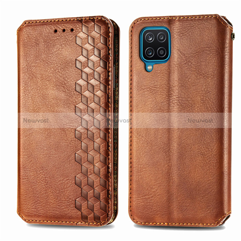 Leather Case Stands Flip Cover L06 Holder for Samsung Galaxy A12 5G