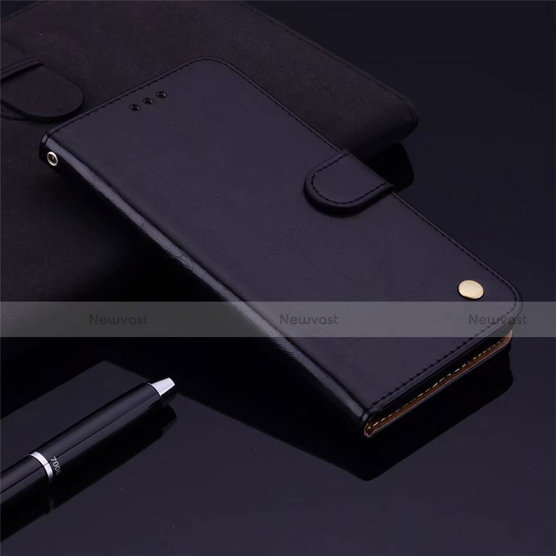 Leather Case Stands Flip Cover L06 Holder for Samsung Galaxy M31 Black