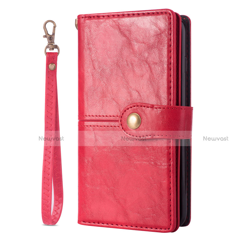 Leather Case Stands Flip Cover L06 Holder for Samsung Galaxy S20 Ultra 5G Red