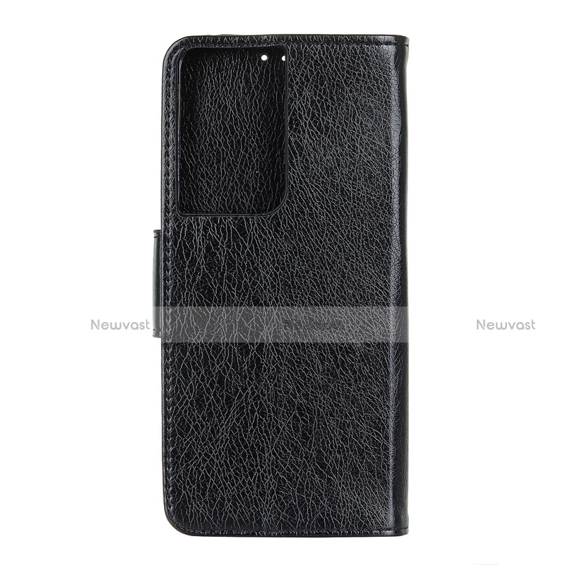 Leather Case Stands Flip Cover L06 Holder for Samsung Galaxy S21 Ultra 5G