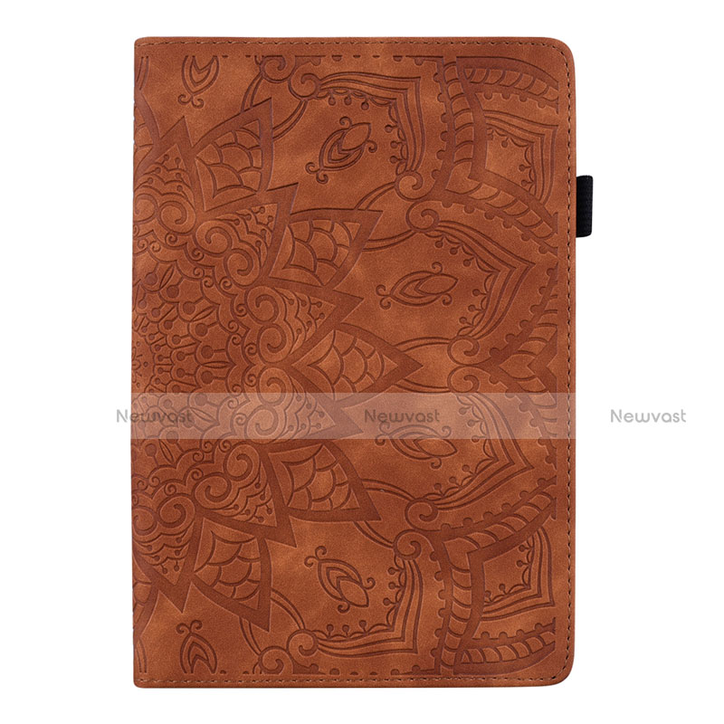 Leather Case Stands Flip Cover L06 Holder for Samsung Galaxy Tab S6 Lite 4G 10.4 SM-P615 Brown