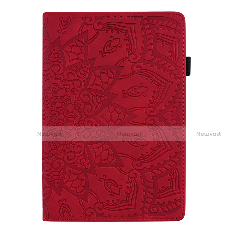 Leather Case Stands Flip Cover L06 Holder for Samsung Galaxy Tab S6 Lite 4G 10.4 SM-P615 Red