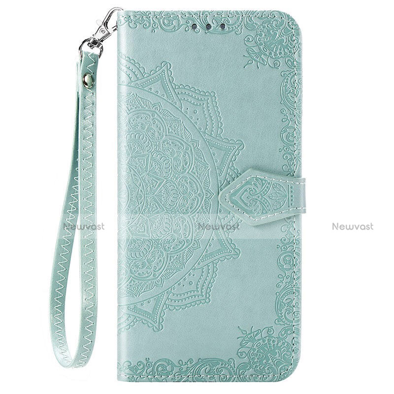 Leather Case Stands Flip Cover L06 Holder for Vivo V20 Pro 5G Matcha Green