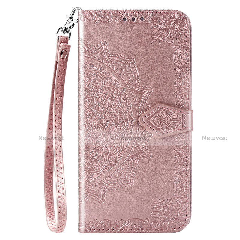 Leather Case Stands Flip Cover L06 Holder for Vivo V20 Pro 5G Pink