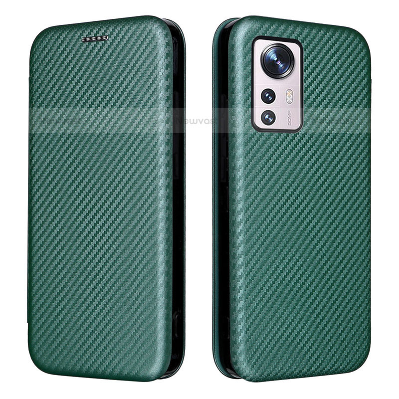 Leather Case Stands Flip Cover L06 Holder for Xiaomi Mi 12 Pro 5G Green