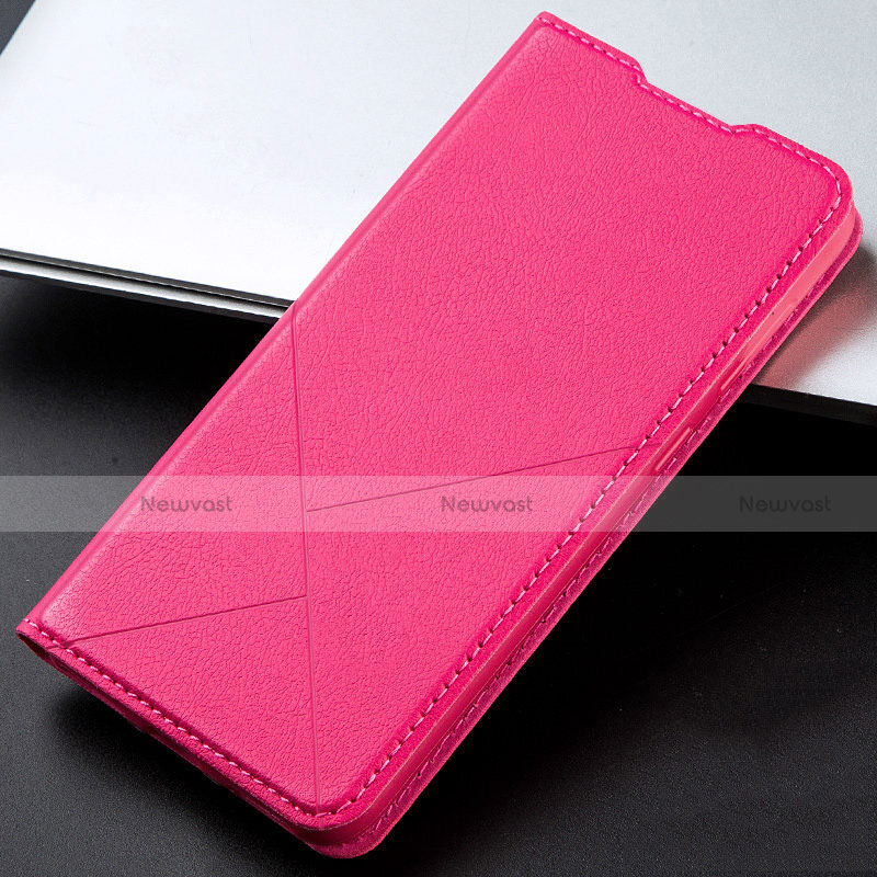 Leather Case Stands Flip Cover L06 Holder for Xiaomi Poco X2 Hot Pink