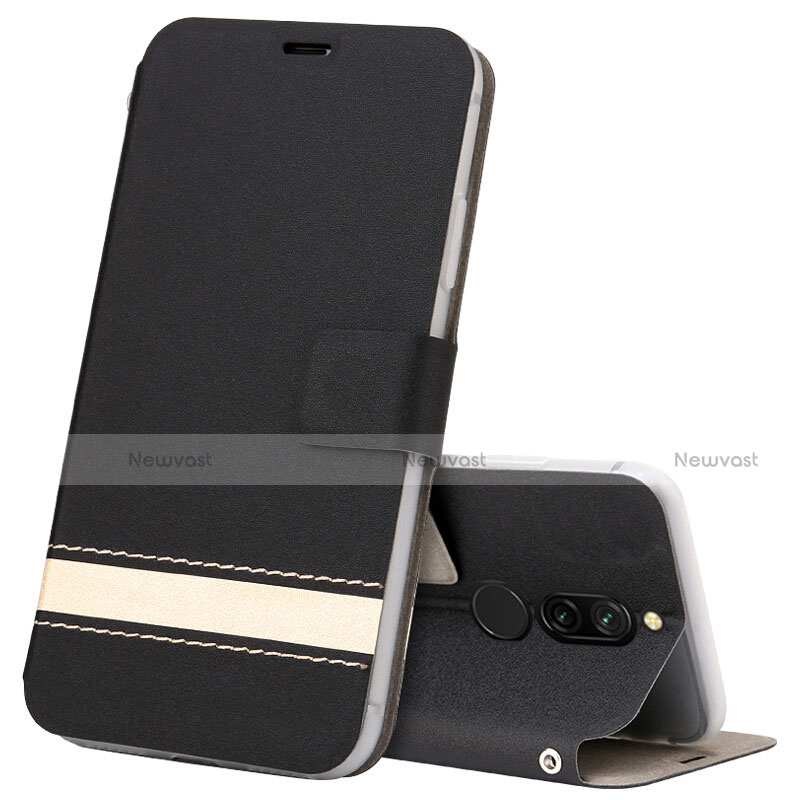 Leather Case Stands Flip Cover L06 Holder for Xiaomi Redmi 8 Black