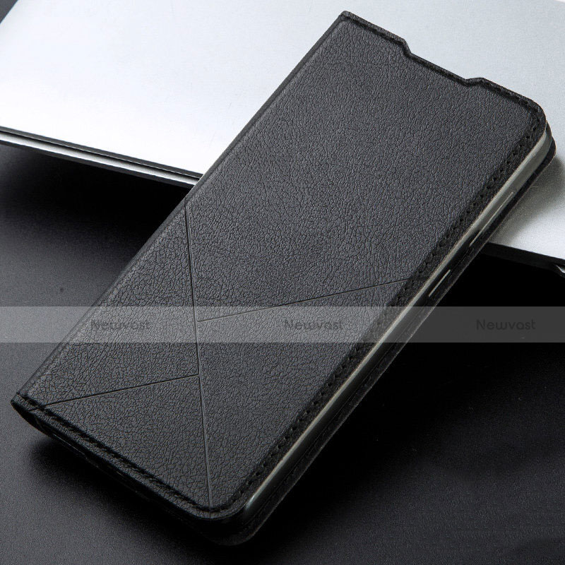 Leather Case Stands Flip Cover L06 Holder for Xiaomi Redmi K30 4G Black