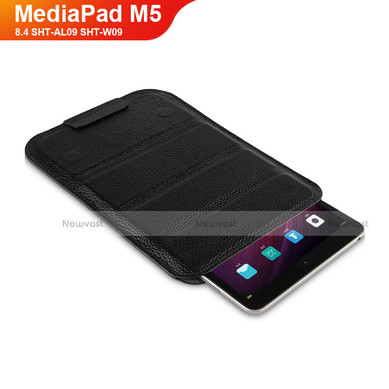 Leather Case Stands Flip Cover L07 for Huawei MediaPad M5 8.4 SHT-AL09 SHT-W09 Black