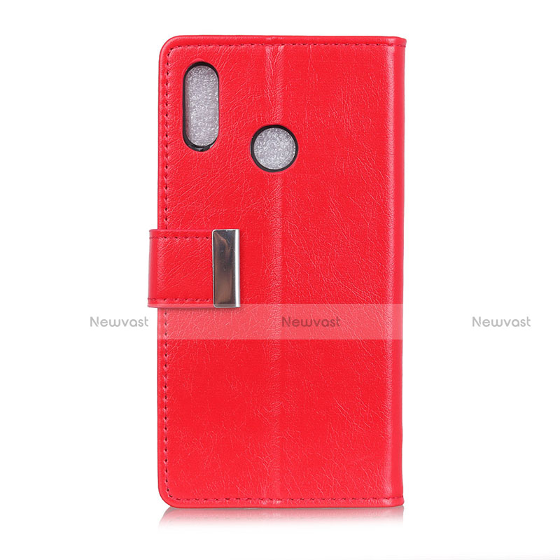 Leather Case Stands Flip Cover L07 Holder for Asus Zenfone Max ZB555KL Red