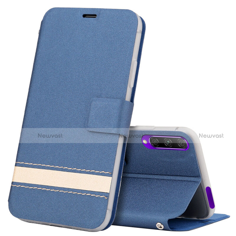 Leather Case Stands Flip Cover L07 Holder for Huawei Honor 9X Pro Blue