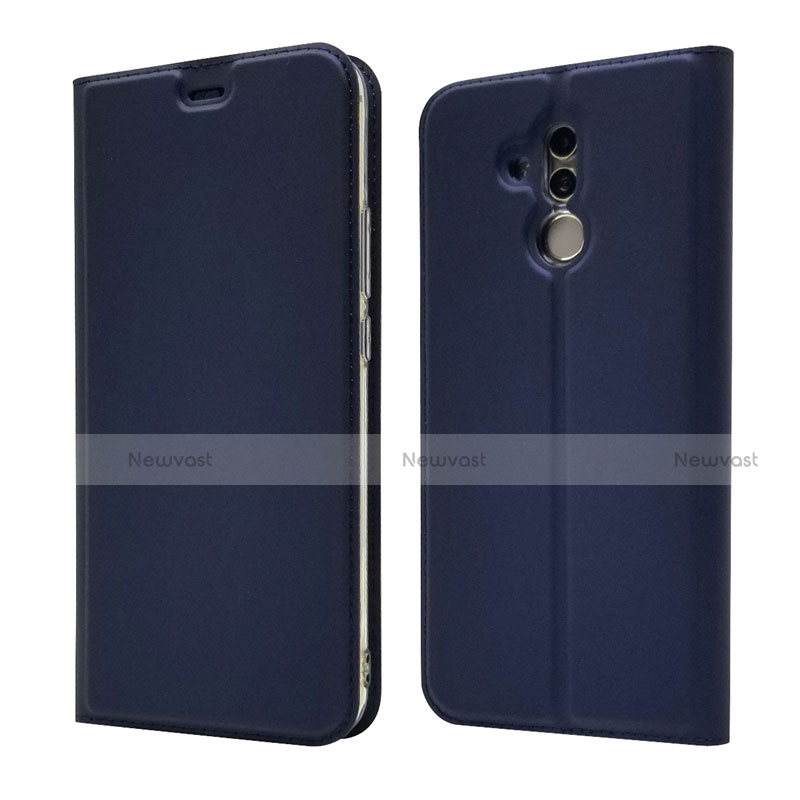 Leather Case Stands Flip Cover L07 Holder for Huawei Mate 20 Lite Blue