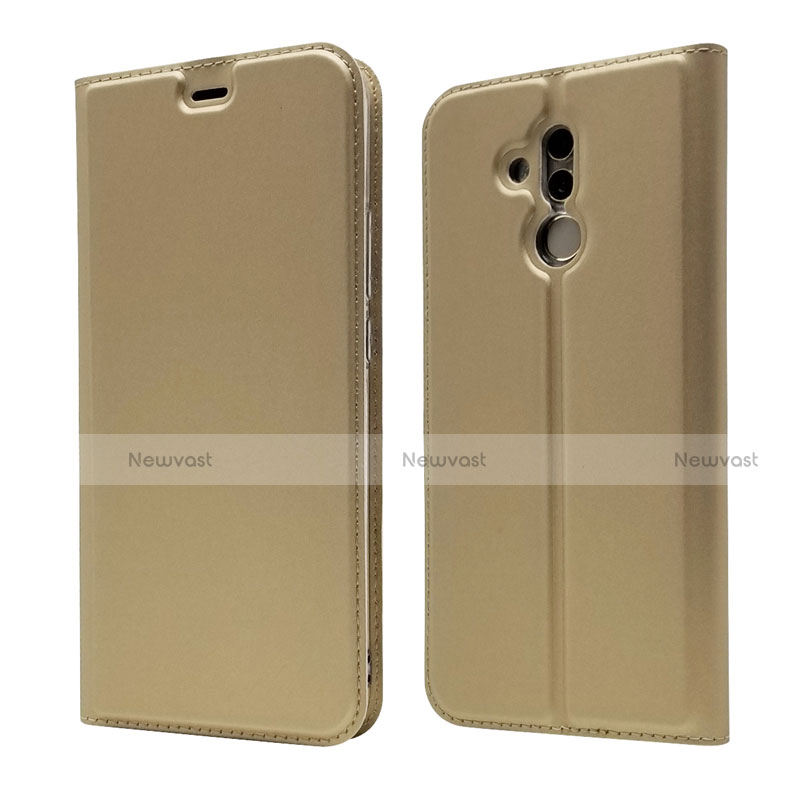 Leather Case Stands Flip Cover L07 Holder for Huawei Mate 20 Lite Gold