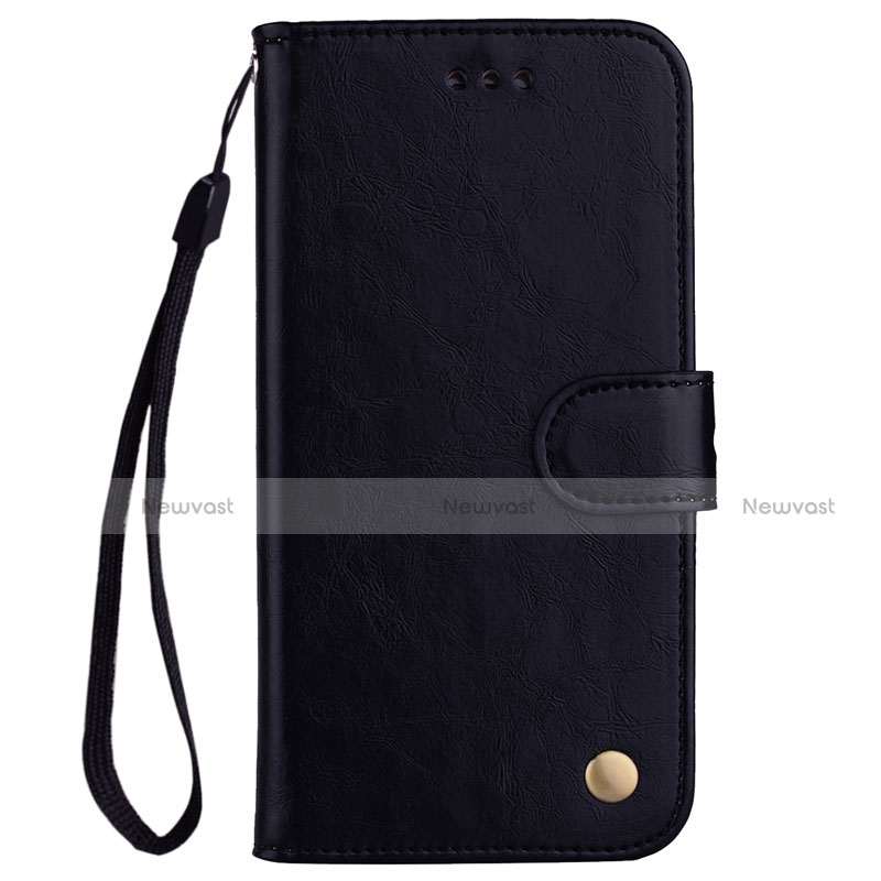 Leather Case Stands Flip Cover L07 Holder for Huawei Nova 3e Black