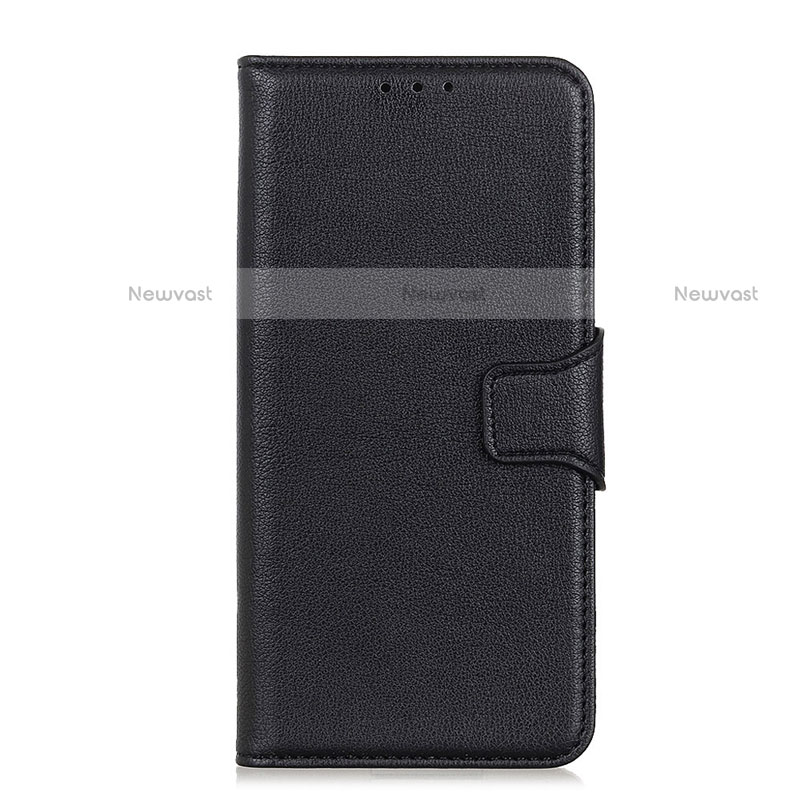 Leather Case Stands Flip Cover L07 Holder for Motorola Moto Edge Black