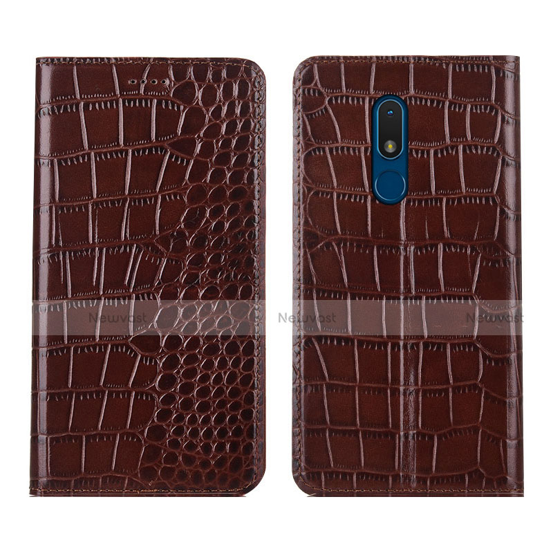 Leather Case Stands Flip Cover L07 Holder for Nokia C3