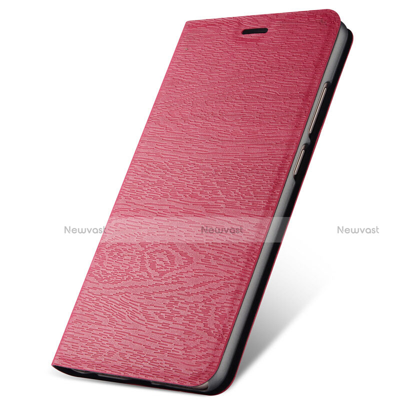 Leather Case Stands Flip Cover L07 Holder for Oppo A5 (2020) Red