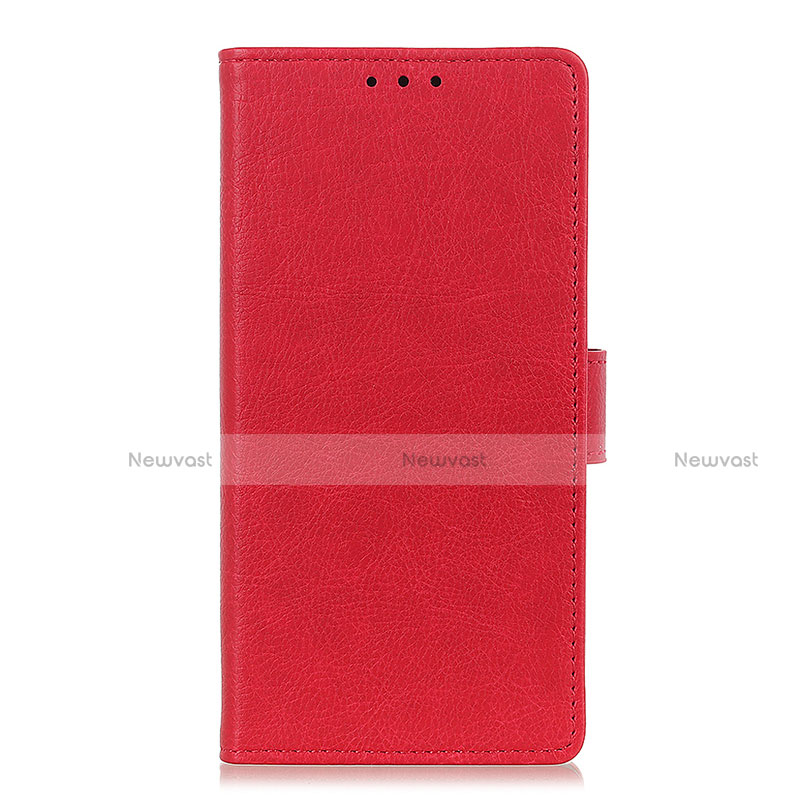 Leather Case Stands Flip Cover L07 Holder for Oppo A91 Red