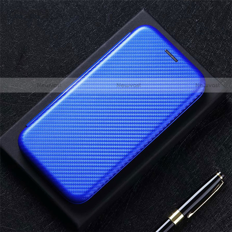 Leather Case Stands Flip Cover L07 Holder for Xiaomi Mi 11 Lite 4G Blue