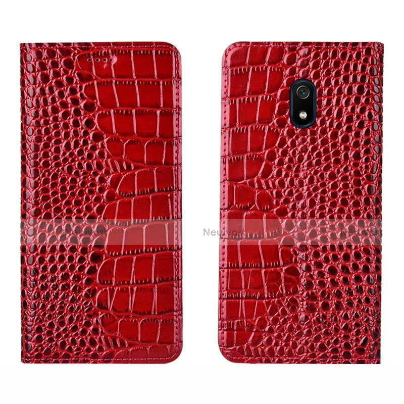 Leather Case Stands Flip Cover L07 Holder for Xiaomi Redmi 8A Red