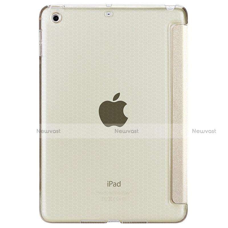 Leather Case Stands Flip Cover L08 for Apple New iPad 9.7 (2017) Gold