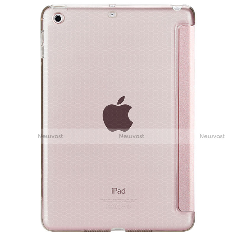 Leather Case Stands Flip Cover L08 for Apple New iPad 9.7 (2018) Rose Gold