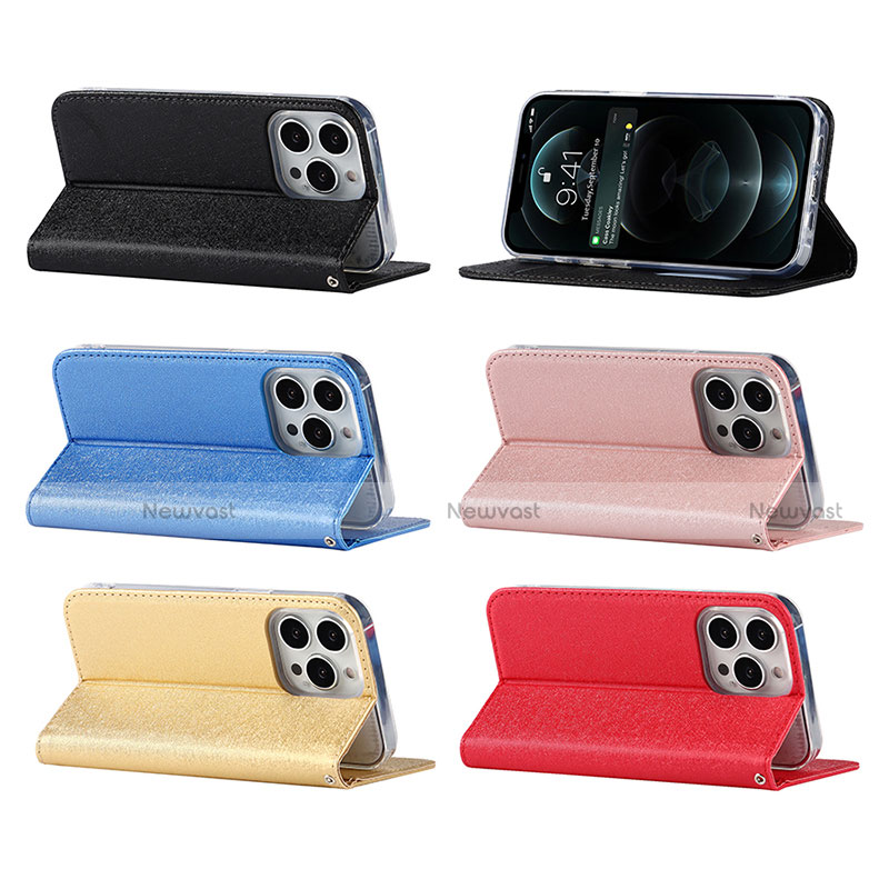 Leather Case Stands Flip Cover L08 Holder for Apple iPhone 13 Pro Max