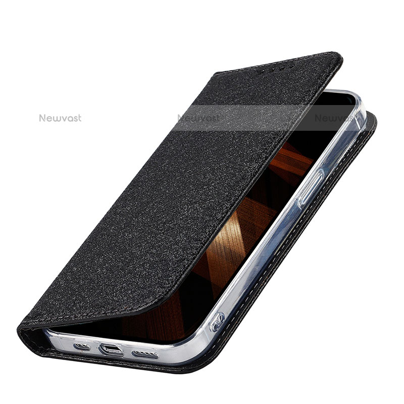 Leather Case Stands Flip Cover L08 Holder for Apple iPhone 15 Pro