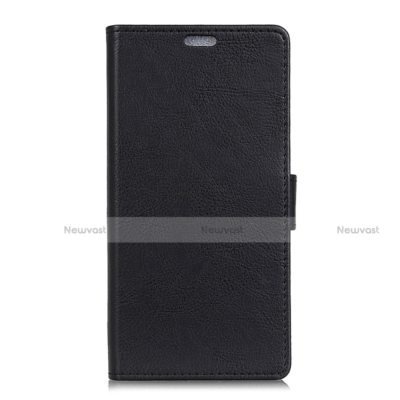 Leather Case Stands Flip Cover L08 Holder for Asus Zenfone Max ZB555KL Black