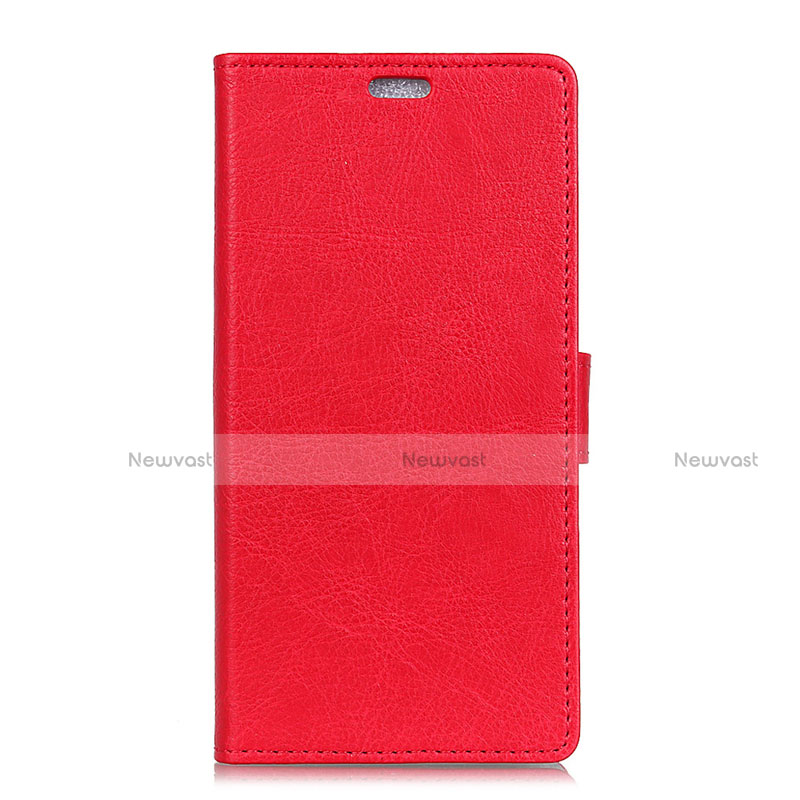 Leather Case Stands Flip Cover L08 Holder for Asus Zenfone Max ZB555KL Red