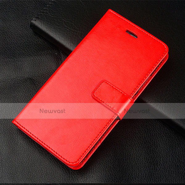 Leather Case Stands Flip Cover L08 Holder for Huawei Honor 10 Lite Red