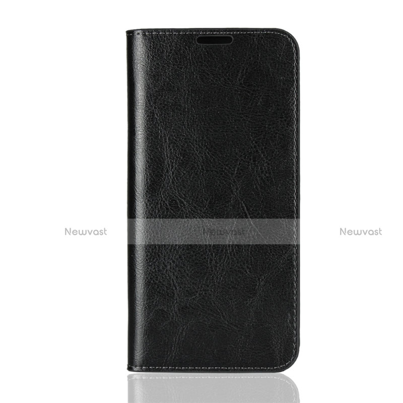 Leather Case Stands Flip Cover L08 Holder for Huawei Honor V10 Lite Black