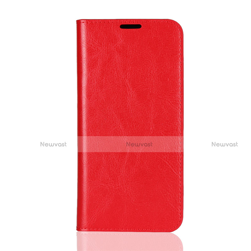 Leather Case Stands Flip Cover L08 Holder for Huawei Honor V10 Lite Red